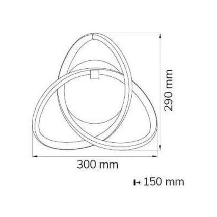 Wofi 4134.01.88.9000 - LED Zidna svjetiljka INDIGO LED/14W/230V