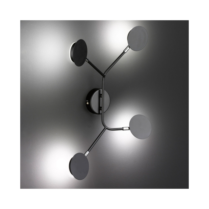 Wofi 446604109000 - LED Zidna svjetiljka BELIZE 4xLED/5W/230V 3000K crna