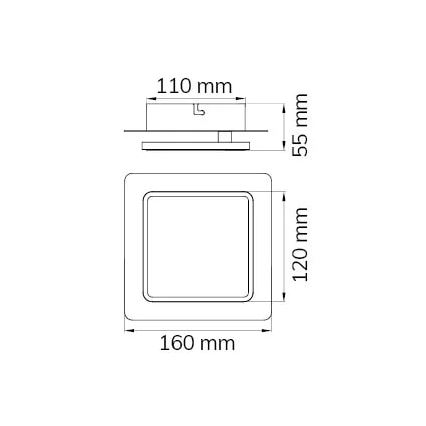 Wofi 4785.01.10.9000 - LED Zidna svjetiljka SUTTER LED/4,5W/230V 3000K crna