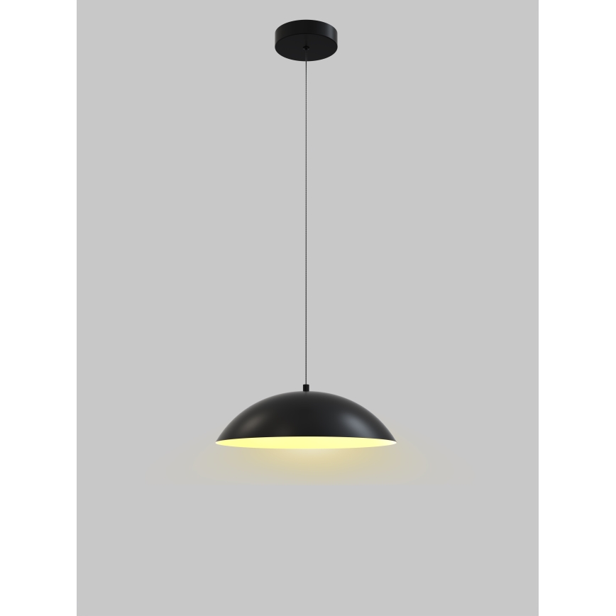 Wofi 6001-104 - LED Prigušivi luster na sajli ROSCOFF LED/19W/230V crna/zlatna
