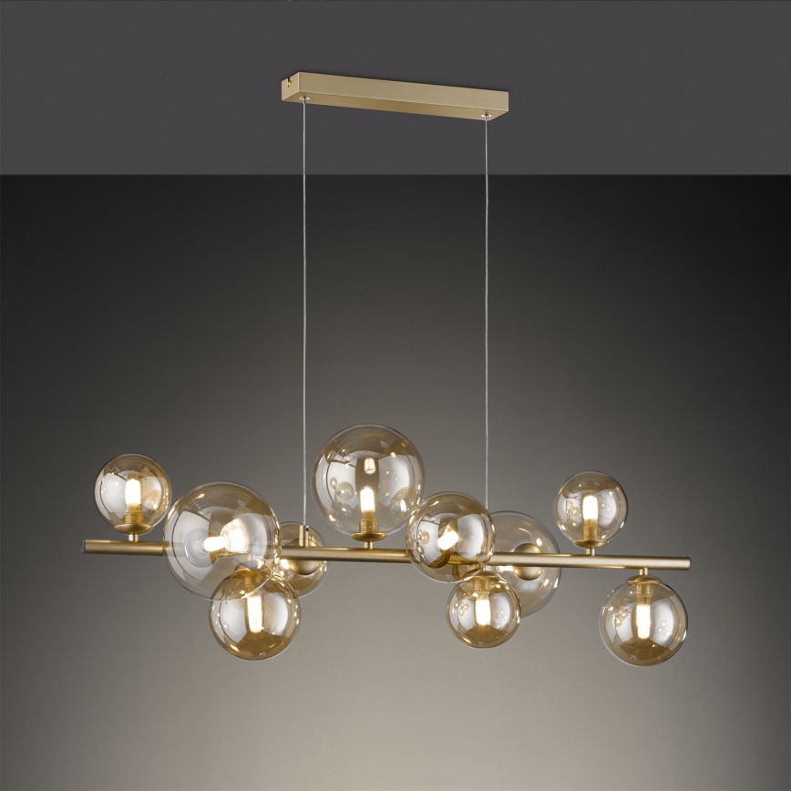 Wofi 6014.10.14.9000 - LED luster na užetu VILLA 10xG9/3W/230V zlatna
