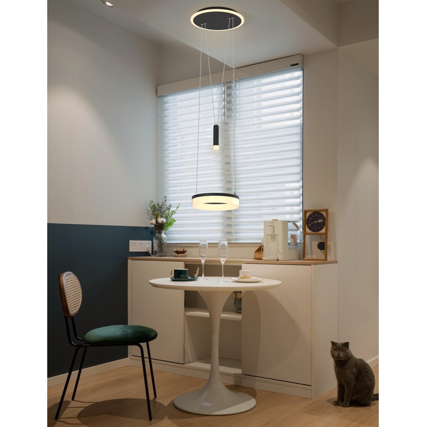 Wofi 6054-302 - LED Prigušivi luster na sajli JESSE LED/15,5W/230V crna