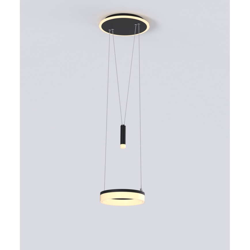 Wofi 6054-302 - LED Prigušivi luster na sajli JESSE LED/15,5W/230V crna