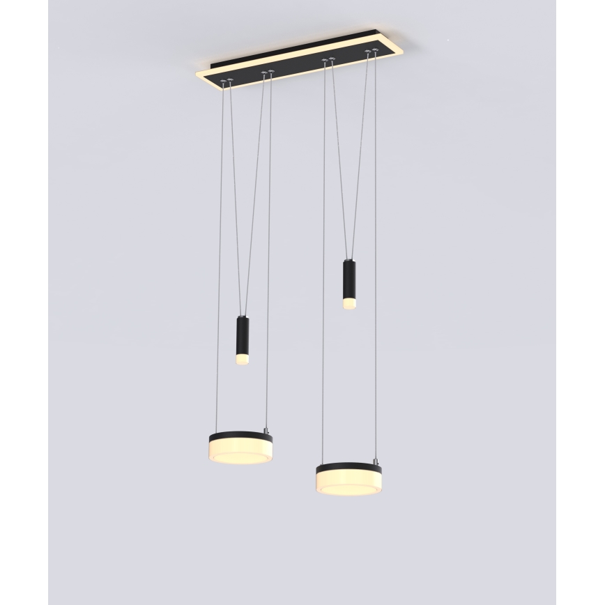 Wofi 6054-502 - LED Prigušivi luster na sajli JESSE LED/21W/230V crna