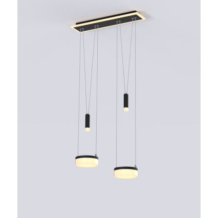 Wofi 6054-502 - LED prigušivački luster na užetu JESSE LED/21W/230V crna