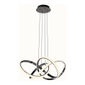 Wofi 6134-105L - LED prigušivački luster na užetu INDIGO LED/50W/230V crna/sjajni krom