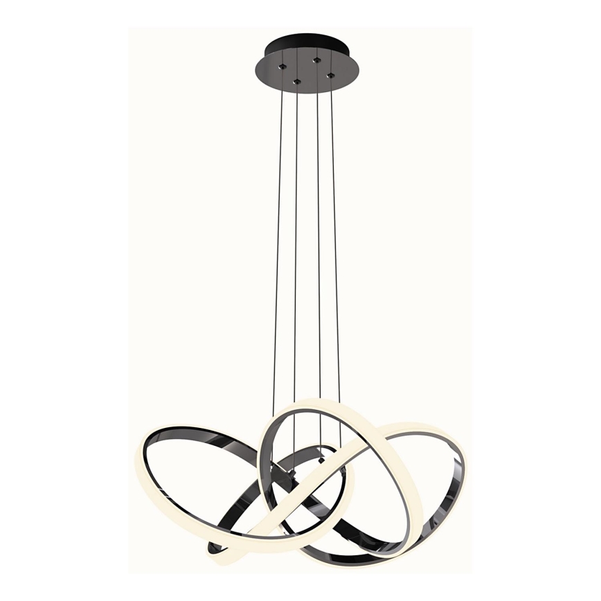 Wofi 6134-105L - LED Prigušivi luster na sajli INDIGO LED/50W/230V crna/sjajni krom