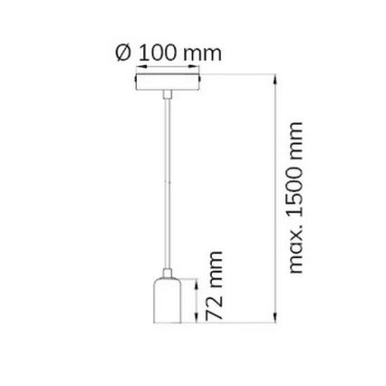 Wofi 6200.01.64.7000 - Luster na sajli DRESS 1xE27/60W/230V