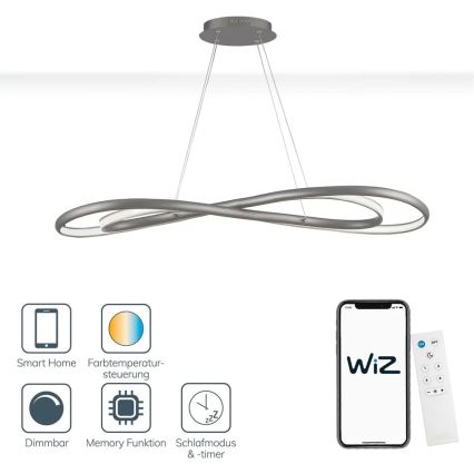 Wofi 6480.02.64.8000 - LED Prigušivi luster na sajli COLLIN LED/27W/230V 2700-6000K Wi-Fi + daljinski upravljač