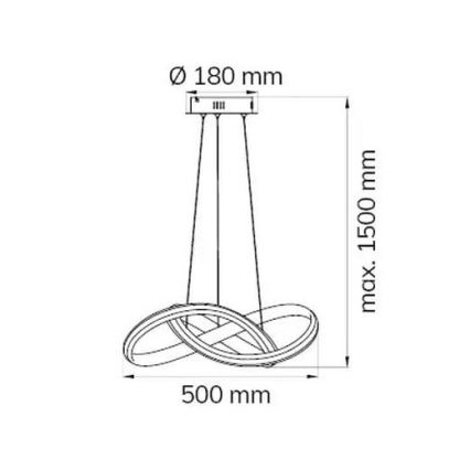 Wofi 6823.01.10.9500 - LED Prigušivi luster na sajli SOLO LED/28W/230V