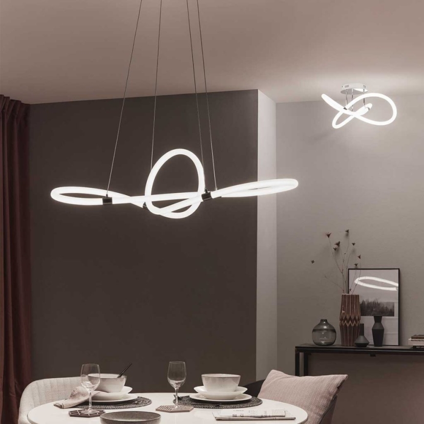 Wofi 6883.01.01.9100 - LED prigušivački luster na užetu MIRA LED/40W/230V 3000-6000K + daljinski upravljač