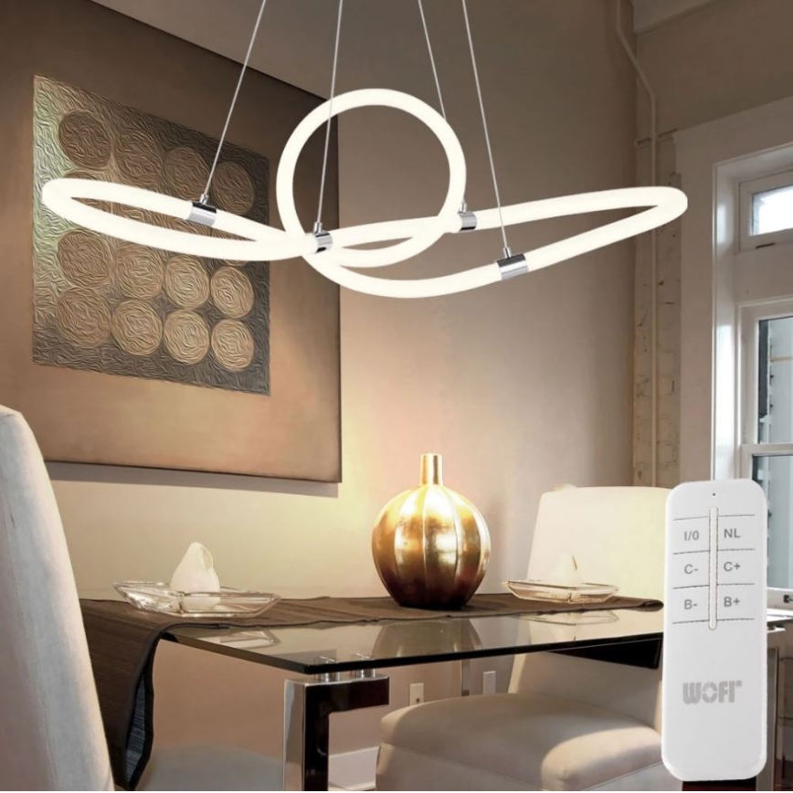 Wofi 6883.01.01.9100 - LED prigušivački luster na užetu MIRA LED/40W/230V 3000-6000K + daljinski upravljač