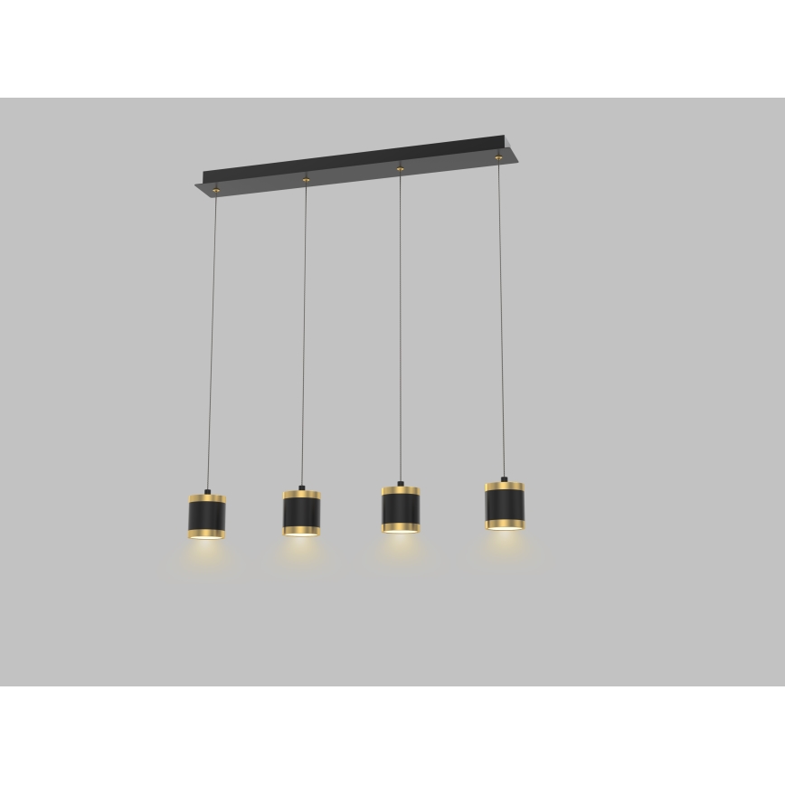 Wofi 7003-404 - LED prigušivački luster na užetu TOULOUSE LED/34W/230V crna/zlatna