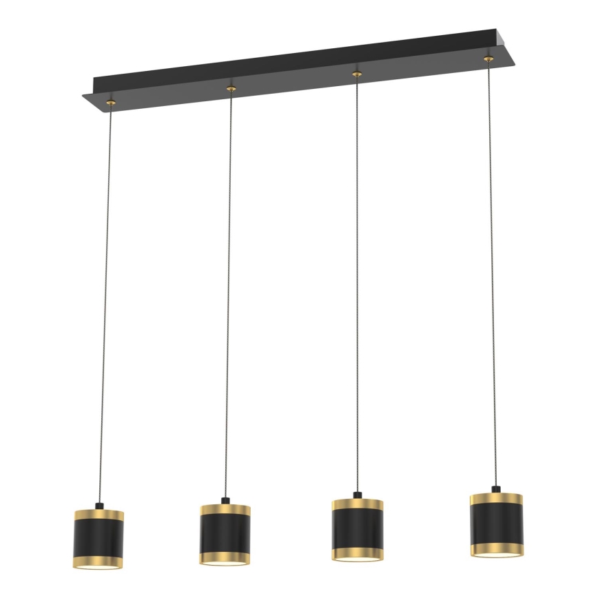 Wofi 7003-404 - LED prigušivački luster na užetu TOULOUSE LED/34W/230V crna/zlatna