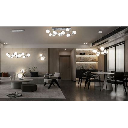 Wofi 7014-807 - LED Luster na sajli NANCY 8xG9/3,5W/230V sjajni krom