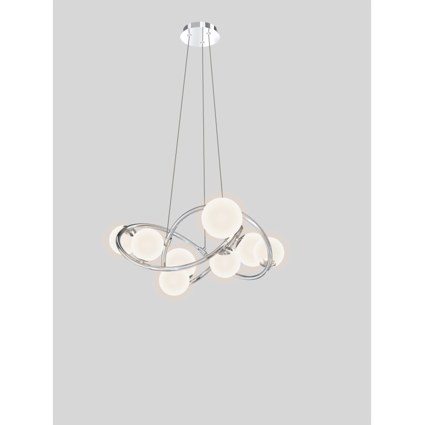 Wofi 7014-807 - LED Luster na sajli NANCY 8xG9/3,5W/230V sjajni krom