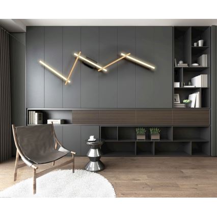 Wofi 7021-506 - LED prigušivo zidno svjetlo RIMINI LED/57W/230V smeđa/crna