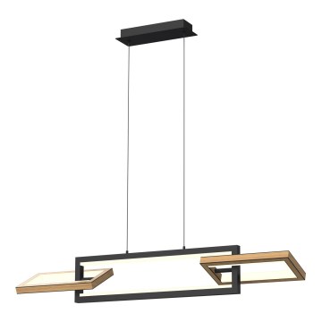 Wofi 7022-306- LED prigušivački luster na užetu MATERA LED/30W/230V crna/smeđa