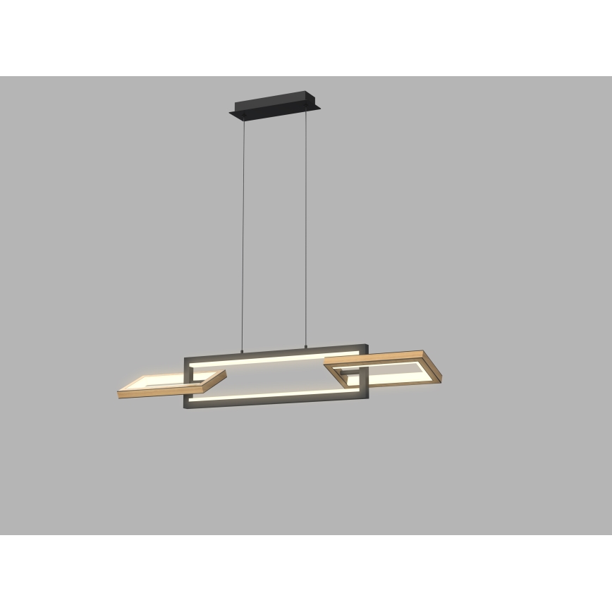 Wofi 7022-306- LED prigušivački luster na užetu MATERA LED/30W/230V crna/smeđa
