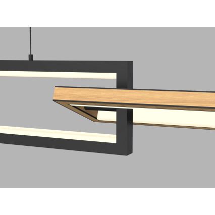 Wofi 7022-306- LED prigušivački luster na užetu MATERA LED/30W/230V crna/smeđa