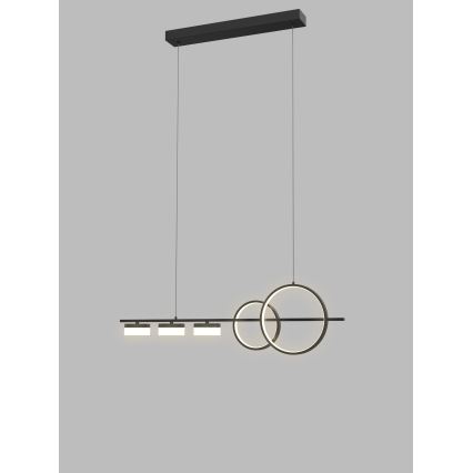 Wofi 7030-502 - LED Prigušivi luster na sajli MESSINA LED/40W/230V crna