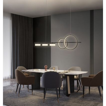Wofi 7030-502 - LED prigušivačka lustera na užetu MESSINA LED/40W/230V crna