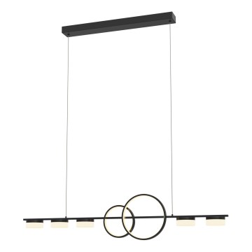Wofi 7030-702 - LED prigušivački luster na užetu MESSINA LED/57W/230V crna