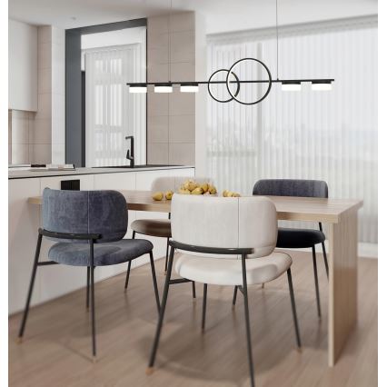 Wofi 7030-702 - LED prigušivački luster na užetu MESSINA LED/57W/230V crna
