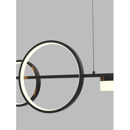 Wofi 7030-702 - LED prigušivački luster na užetu MESSINA LED/57W/230V crna