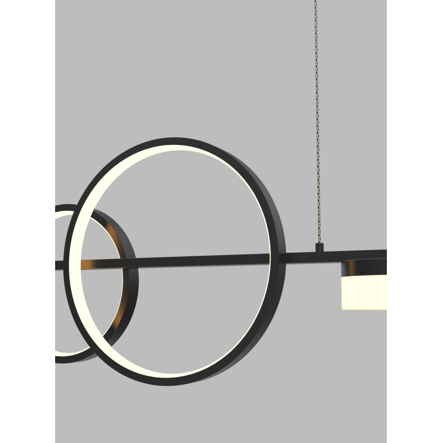 Wofi 7030-702 - LED prigušivački luster na užetu MESSINA LED/57W/230V crna