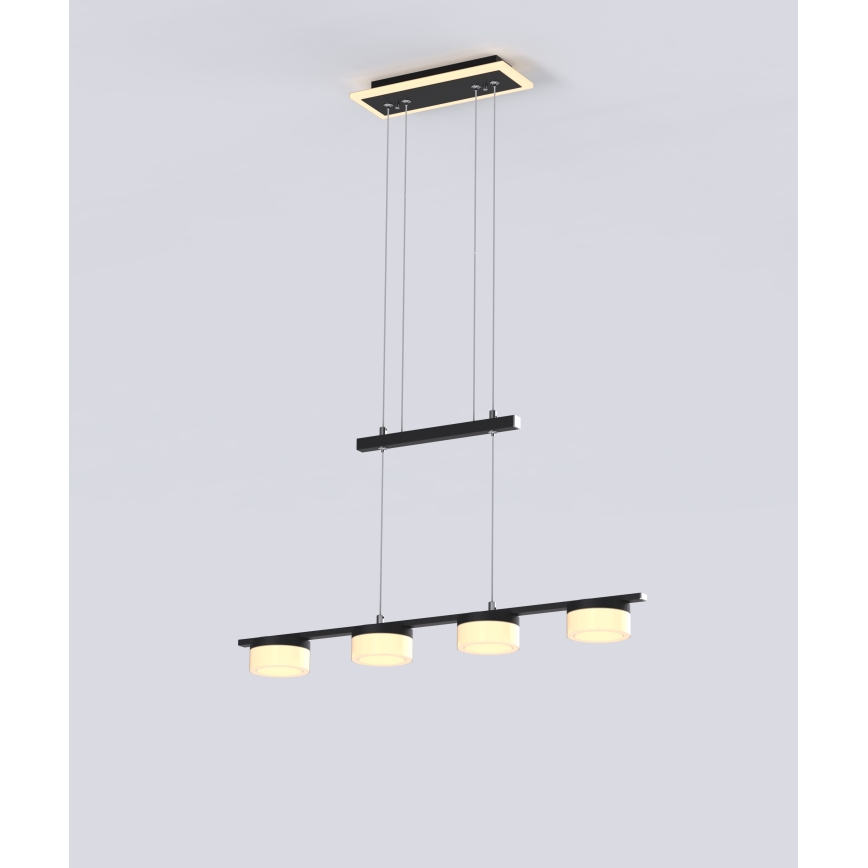 Wofi 7054-502 - LED prigušivački luster na užetu JESSE LED/21W/230V crna