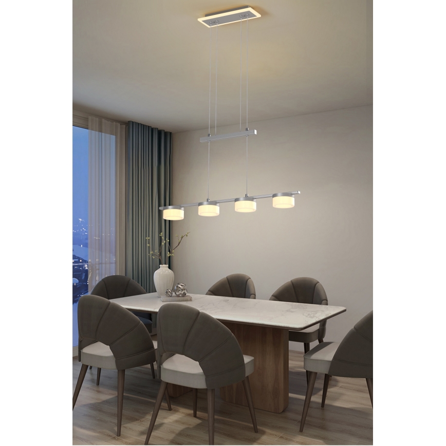Wofi 7054-503 - LED Prigušivi luster na sajli JESSE LED/21W/230V mat krom