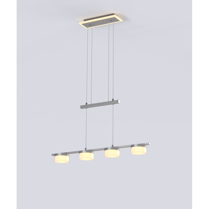 Wofi 7054-503 - LED Prigušivi luster na sajli JESSE LED/21W/230V mat krom