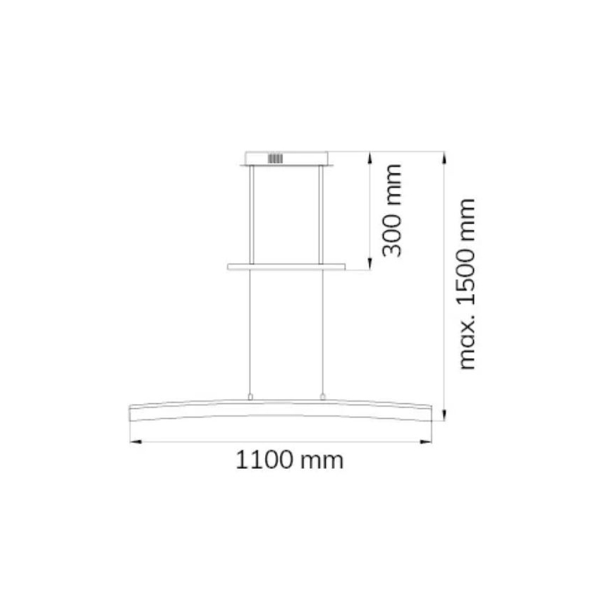 Wofi 7230.01.64.6000 - LED prigušivački luster na užetu FERROL LED/28W/230V