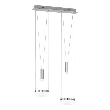 Wofi 7263.04.54.6000 - LED prigušivački luster na užetu JETTE 2xLED/7,5W/230V + 2xLED/1W
