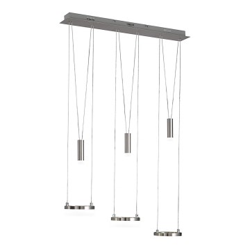 Wofi 7263.06.54.6000 - LED prigušivački luster na užetu JETTE 3xLED/7,5W/230V + 3xLED/1W