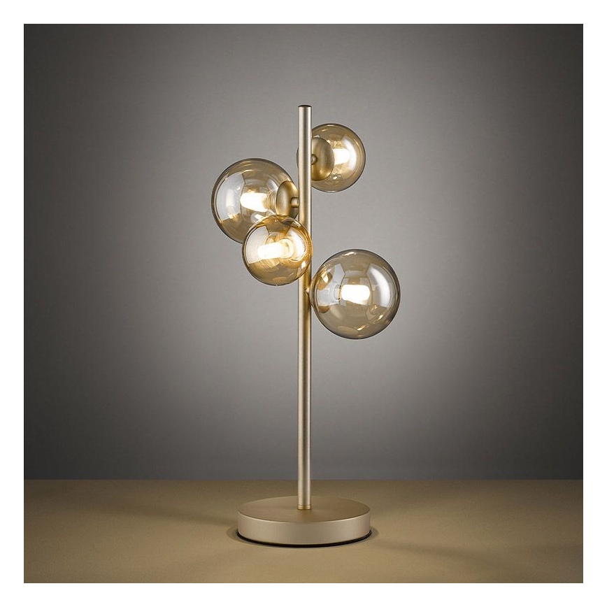 Wofi 8014.04.14.9000 - LED Stolna lampa VILLA 4xG9/3W/230V zlatna