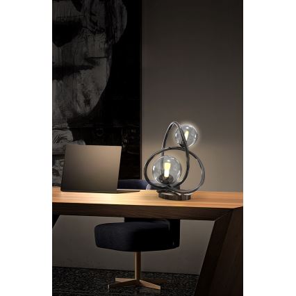Wofi 8014-205 - LED Stolna lampa NANCY 2xG9/3,5W/230V crna/sjajni krom