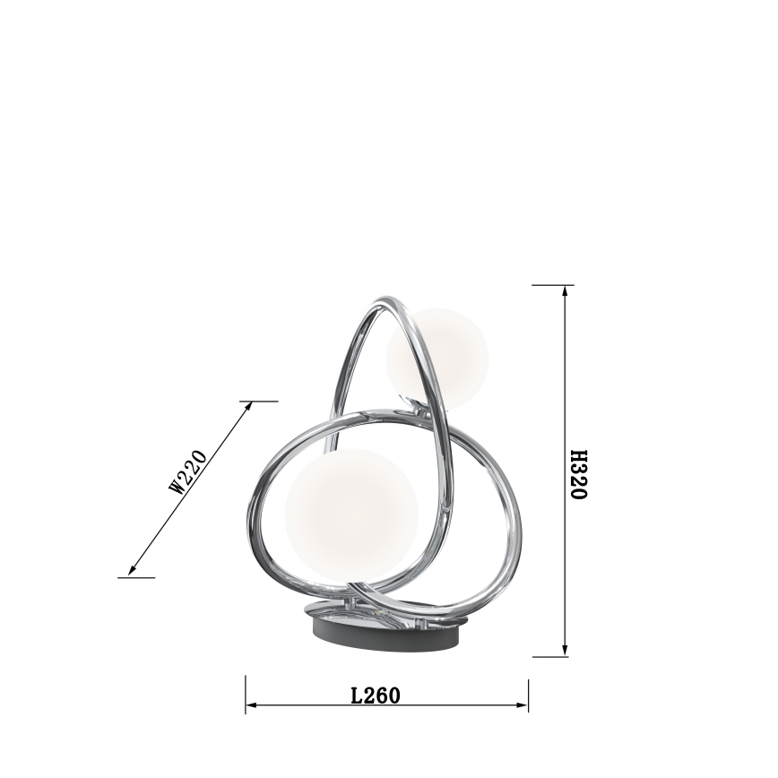 Wofi 8014-207 - LED Stolna lampa NANCY 2xG9/3,5W/230V sjajni krom