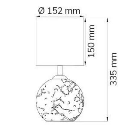 Wofi 8149.02.13.6012 - Stolna lampa CARMEN 1xE14/40W/230V + 1xG9/10W zlatna