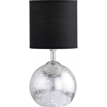 Wofi 8149.02.70.6010 - Stolna lampa CARMEN 1xE14/40W/230V crna/srebrna