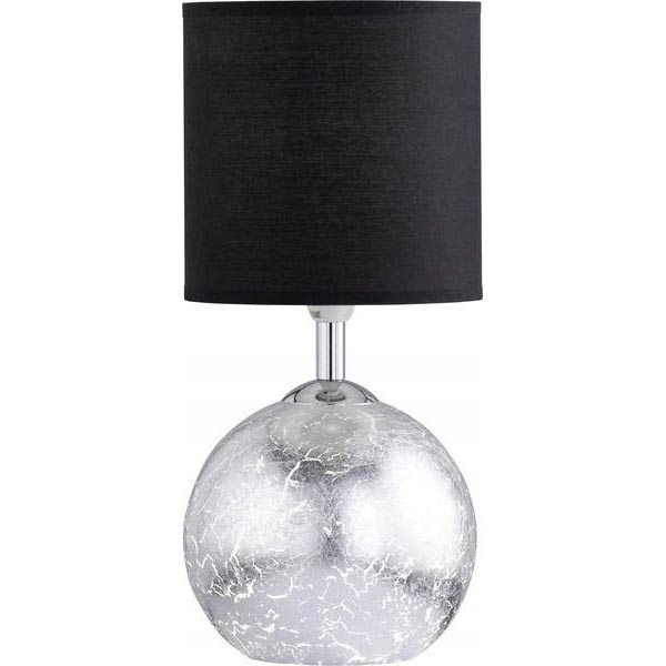 Wofi 8149.02.70.6010 - Stolna lampa CARMEN 1xE14/40W/230V crna/srebrna