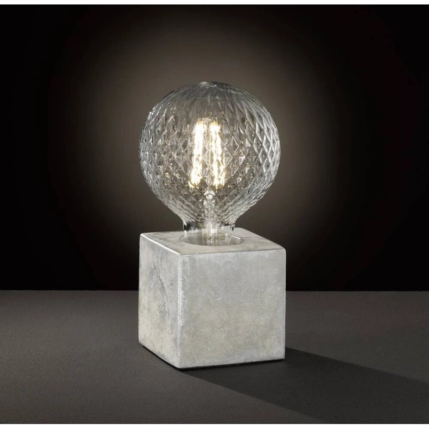 WOFI 8213.01.50.7000 - Stolna lampa BROAD 1xE27/10W/230V beton