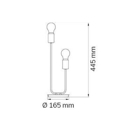 Wofi 8255.02.10.8000 - Noga lampe YORK 2xE27/60W/230V