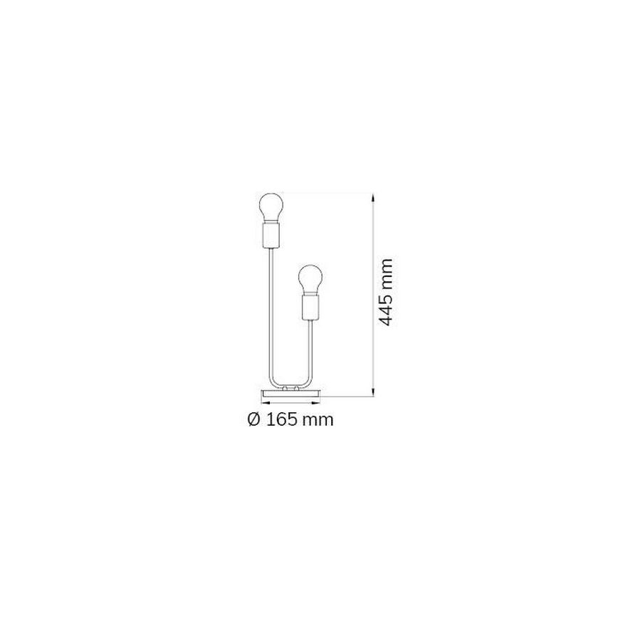 Wofi 8255.02.10.8000 - Noga lampe YORK 2xE27/60W/230V