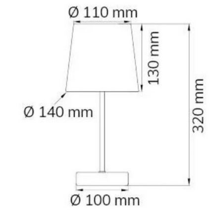 Wofi 8324.01.10.0000 - Stolna lampa CESENA 1xE14/42W/230V crna