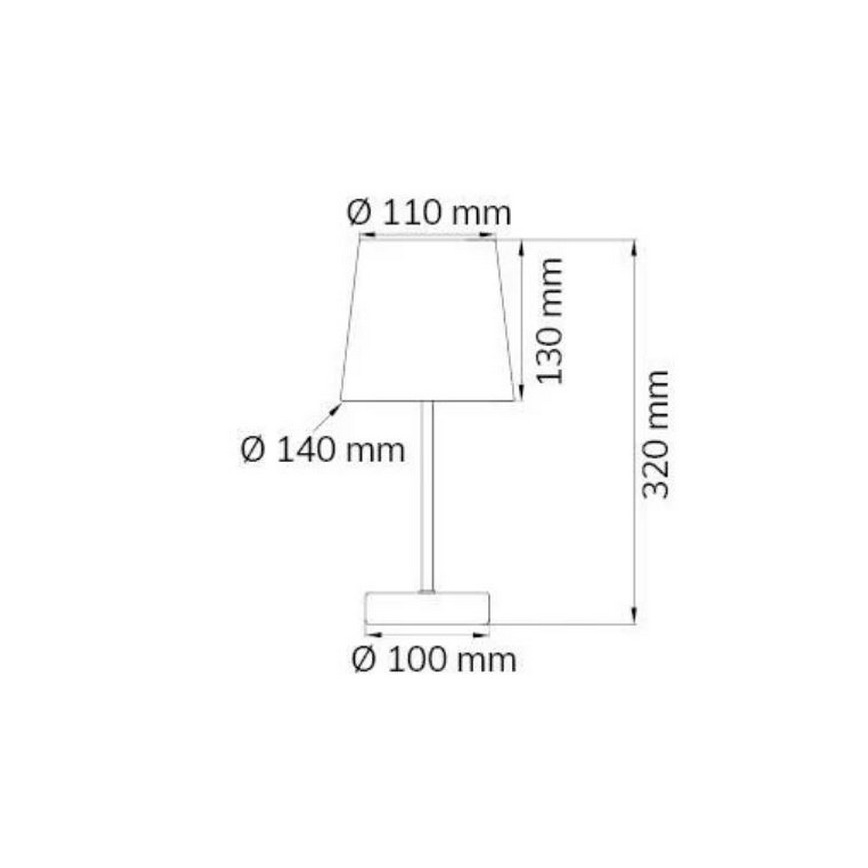 Wofi 8324.01.10.0000 - Stolna lampa CESENA 1xE14/42W/230V crna
