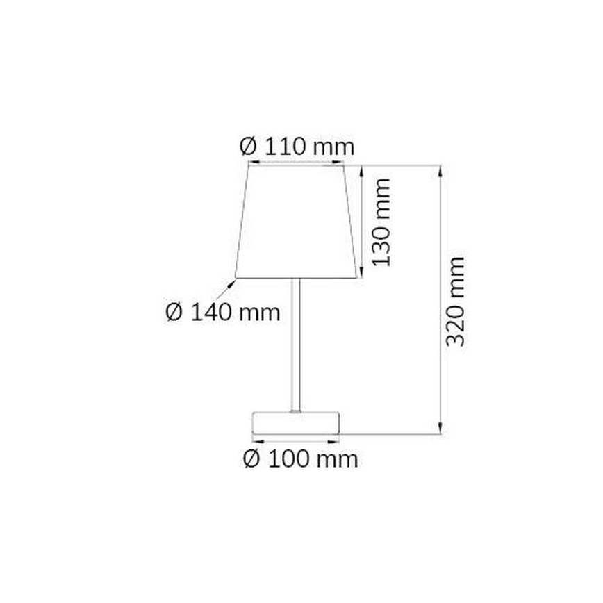 Wofi 832401060000 - Stolna lampa CESENA 1xE14/42W/230V bijela
