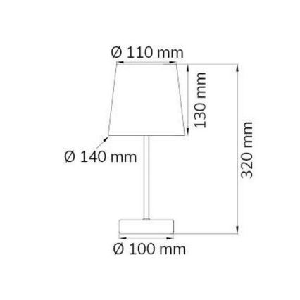 Wofi 832401178000 - Stolna lampa CESENA 1xE14/42W/230V zelena