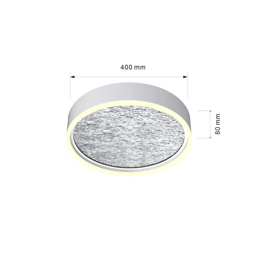 Wofi 9002-103M - LED Dimmabilno stropno svjetlo BORDEAUX LED/37W/230V srebrna